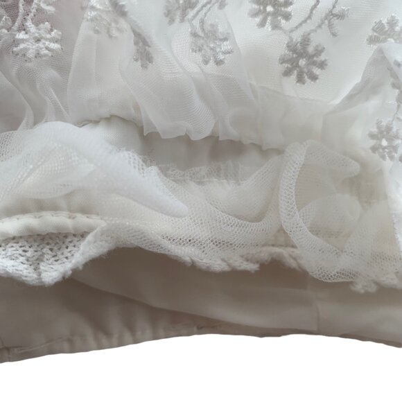 Vintage Baby Heirloom Lace Floral Embroidered Bonnet - Picture 6 of 9